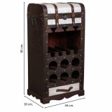 Flaskereol Alexandra House Living Brun PVC Tr Metal Klde 30 x 85 x 44 cm Kiste #13