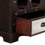 Flaskereol Alexandra House Living Brun PVC Tr Metal Klde 30 x 85 x 44 cm Kiste #25
