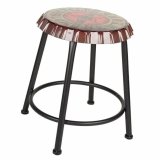 Taburet Alexandra House Living Sort Jern 35 x 46 x 35 cm #1