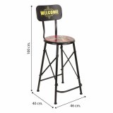 Taburet Alexandra House Living Sort Jern 40 x 100 x 46 cm #31