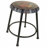 Taburet Alexandra House Living Sort Jern 35 x 46 x 35 cm #1