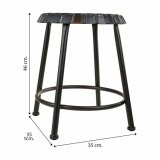 Taburet Alexandra House Living Sort Jern 35 x 46 x 35 cm #25