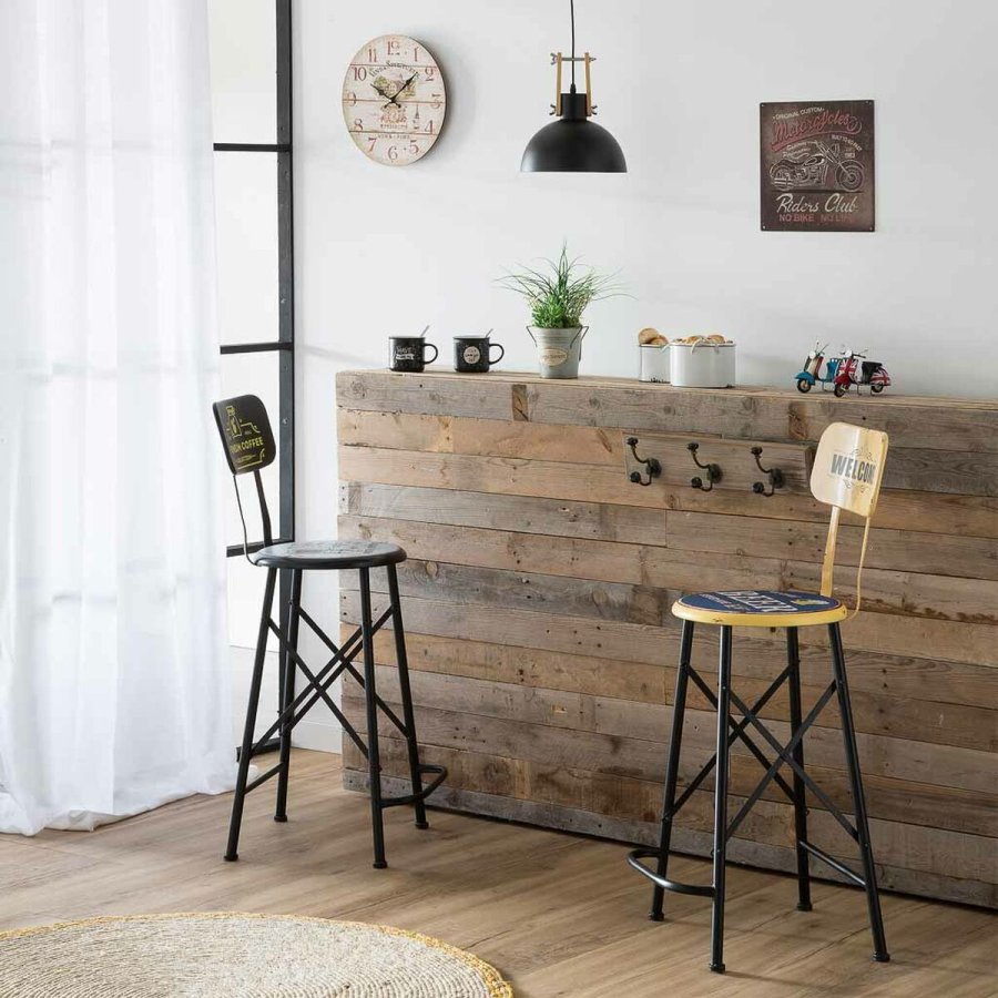 Taburet Alexandra House Living Gul Jern 40 x 100 x 46 cm #13