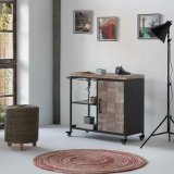 Flaskereol Alexandra House Living Brun Jern Gran 40 x 83 x 100 cm Med hjul #9