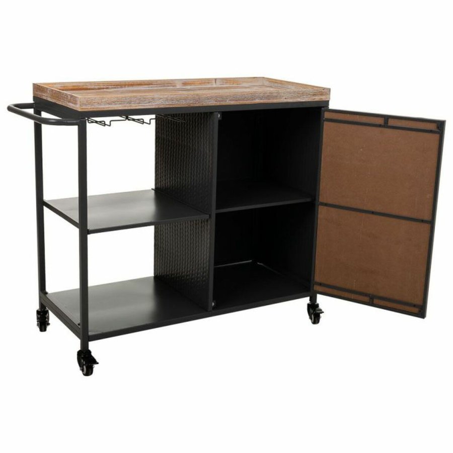 Flaskereol Alexandra House Living Brun Jern Gran 40 x 83 x 100 cm Med hjul #13