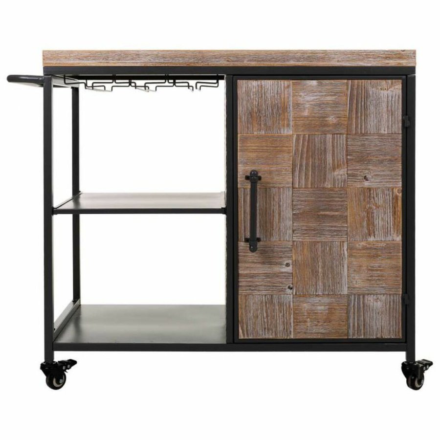 Flaskereol Alexandra House Living Brun Jern Gran 40 x 83 x 100 cm Med hjul #17