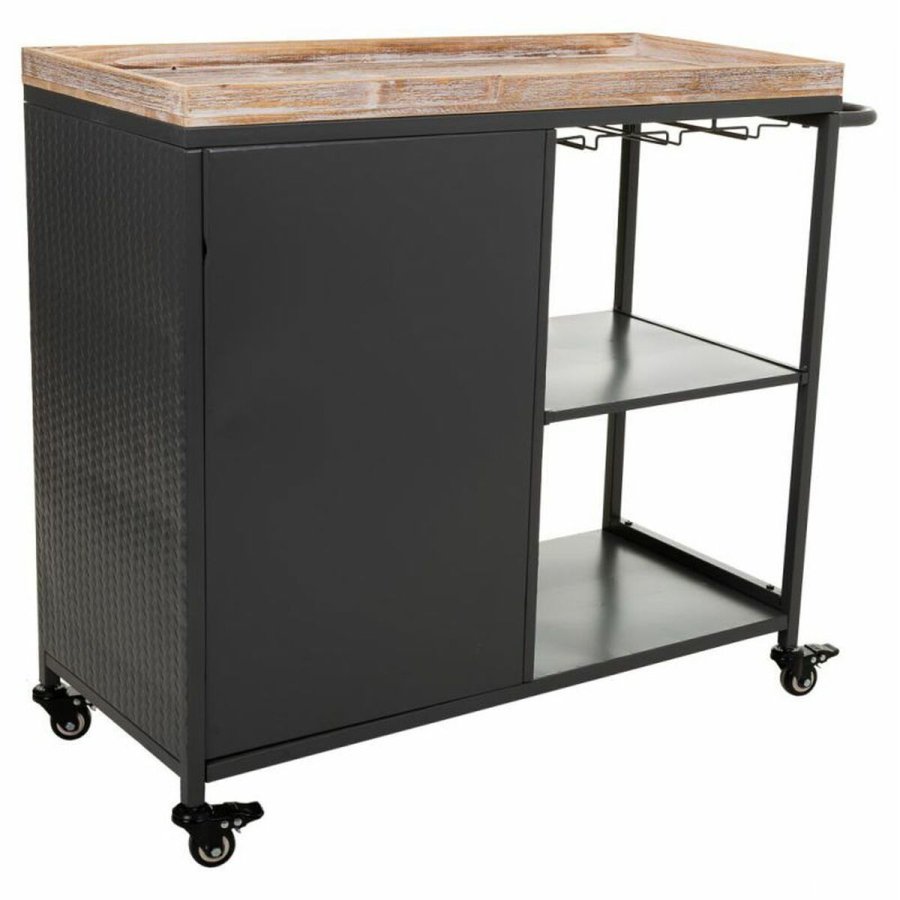 Flaskereol Alexandra House Living Brun Jern Gran 40 x 83 x 100 cm Med hjul #25