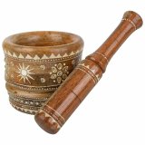 Morter Alexandra House Living Mangotr 14 x 25 x 14 cm Brun #1