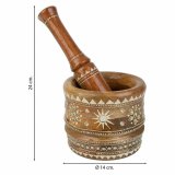 Morter Alexandra House Living Mangotr 14 x 25 x 14 cm Brun #21