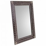 Vgspejl Alexandra House Living Hvid Brun 1 x 62 x 42 cm Rektangulr #19