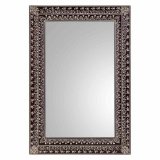 Vgspejl Alexandra House Living Hvid Brun 1 x 62 x 42 cm Rektangulr #1