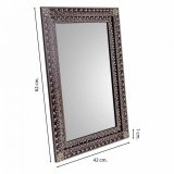 Vgspejl Alexandra House Living Hvid Brun 1 x 62 x 42 cm Rektangulr #25
