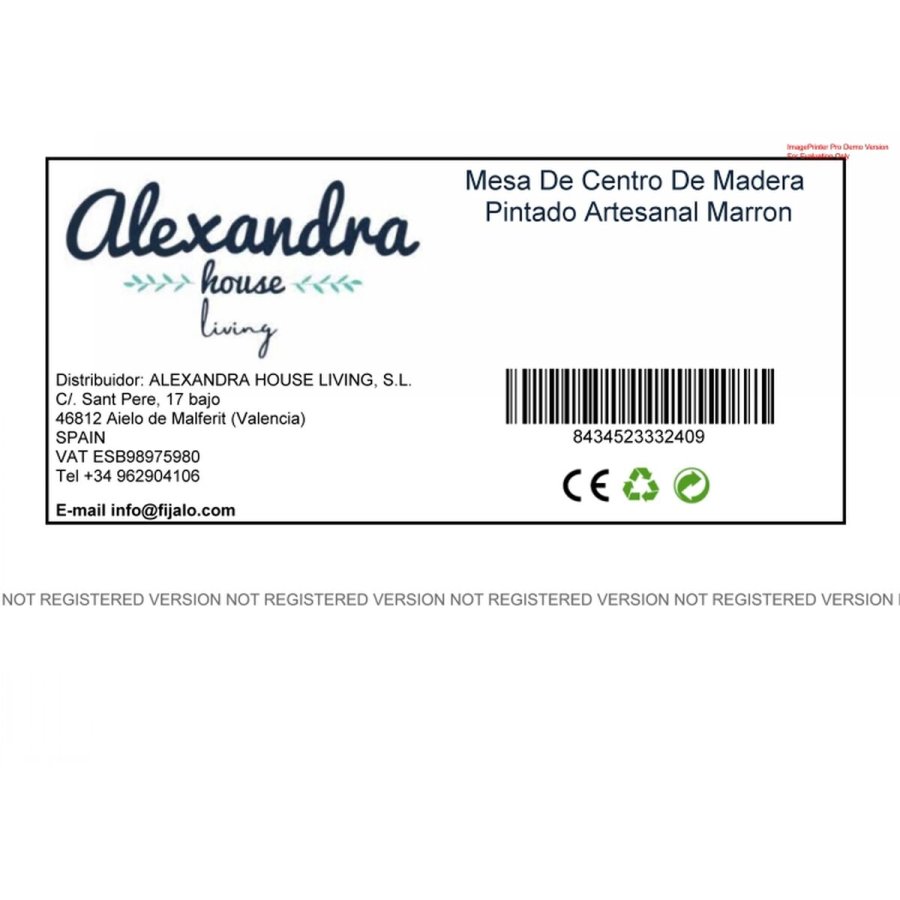 Sofabord Alexandra House Living Multifarvet Mangotr 33 x 46 x 48 cm #7