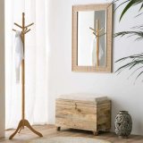 Stol Alexandra House Living Hvid Natur Mangotr Tr MDF 40 x 47 x 72 cm #13