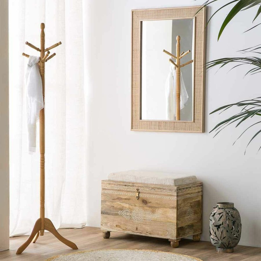 Stol Alexandra House Living Hvid Natur Mangotr Tr MDF 40 x 47 x 72 cm #13