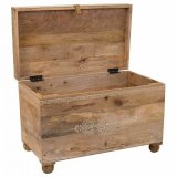 Stol Alexandra House Living Hvid Natur Mangotr Tr MDF 40 x 47 x 72 cm #19