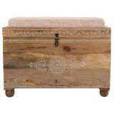 Stol Alexandra House Living Hvid Natur Mangotr Tr MDF 40 x 47 x 72 cm #25