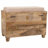 Stol Alexandra House Living Hvid Natur Mangotr Tr MDF 40 x 47 x 72 cm #37