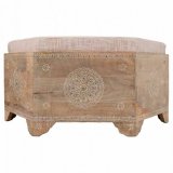 Stol Alexandra House Living Hvid Natur Mangotr Tr MDF 60 x 29 x 70 cm #19