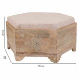 Stol Alexandra House Living Hvid Natur Mangotr Tr MDF 60 x 29 x 70 cm #25