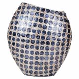 Vase Alexandra House Living Gr Fldefarvet Papir Perlemor Capiz 14 x 35 x 33 cm #3