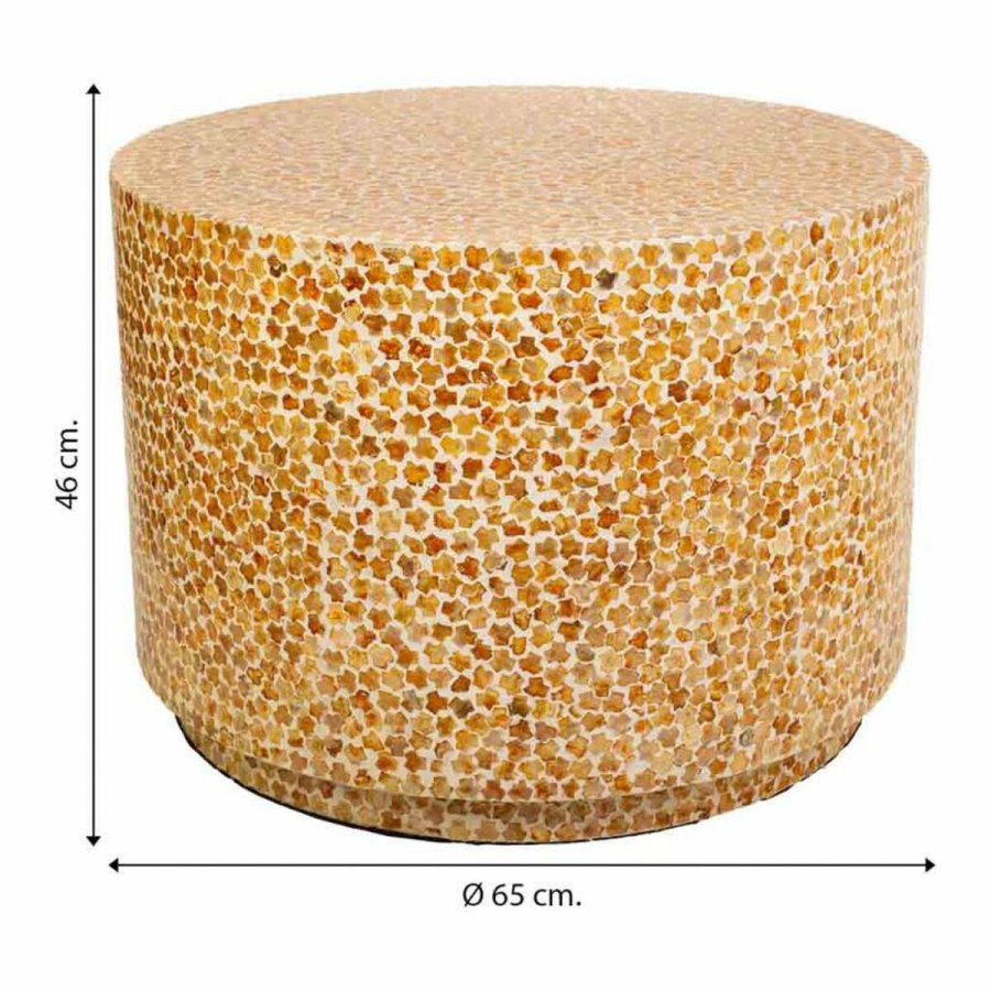 Sofabord Alexandra House Living Gul Perlemor Tr MDF 65 x 46 x 65 cm #6