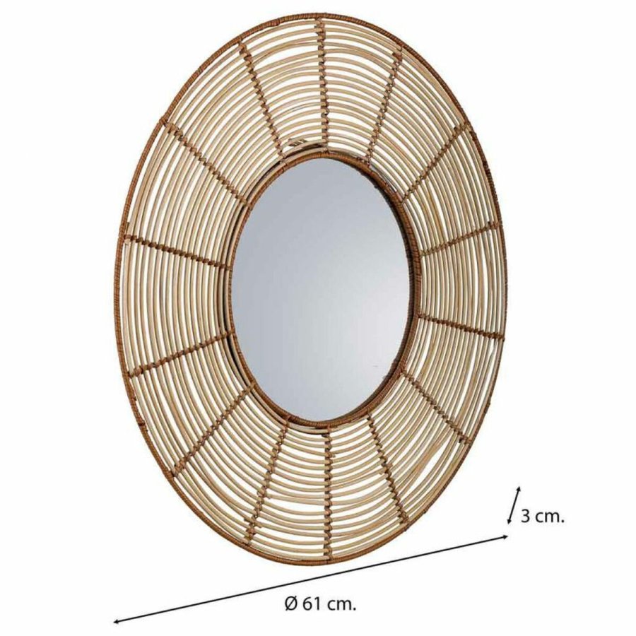 Vgspejl Alexandra House Living Brun 3 x 61 x 61 cm Cirkler #8