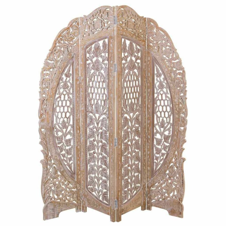 Sammenfoldelig skrm Alexandra House Living Hvid 2 x 180 x 153 cm #1