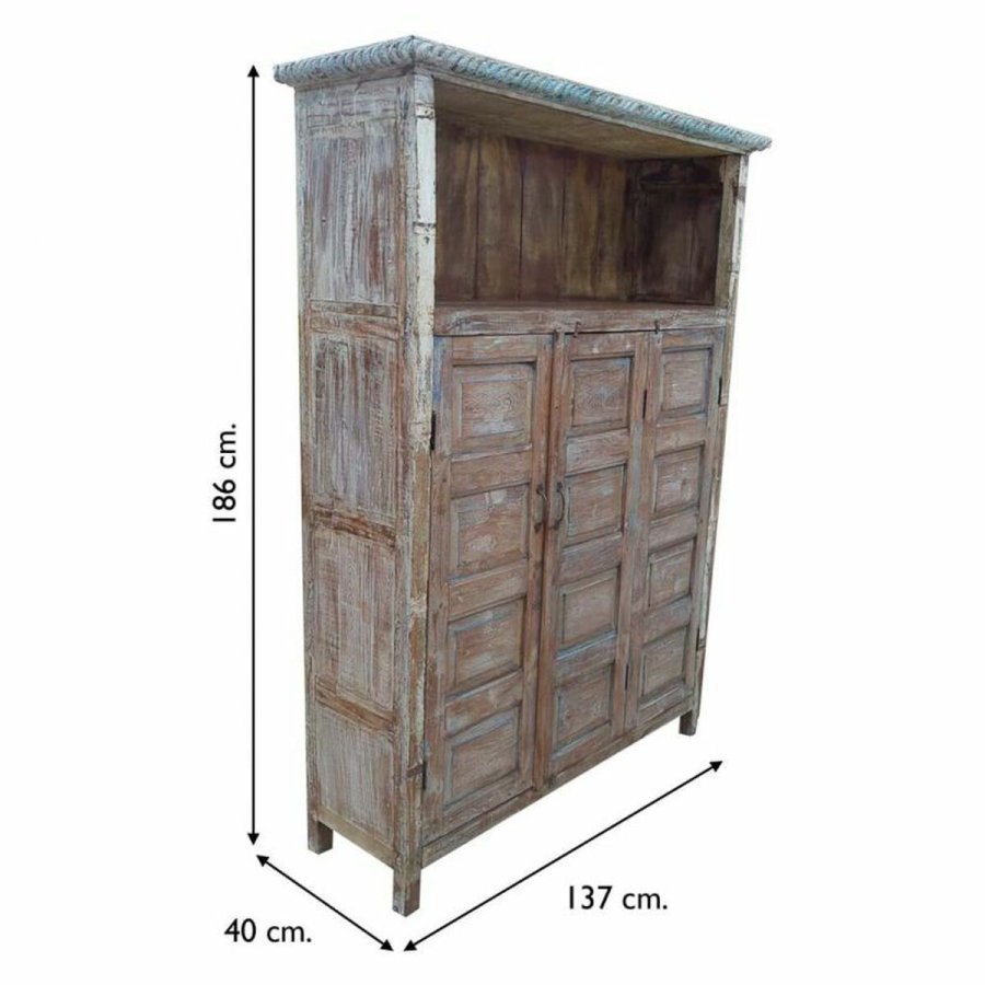 Hylder Alexandra House Living Brun Genbrugt Tr 40 x 186 x 137 cm #6