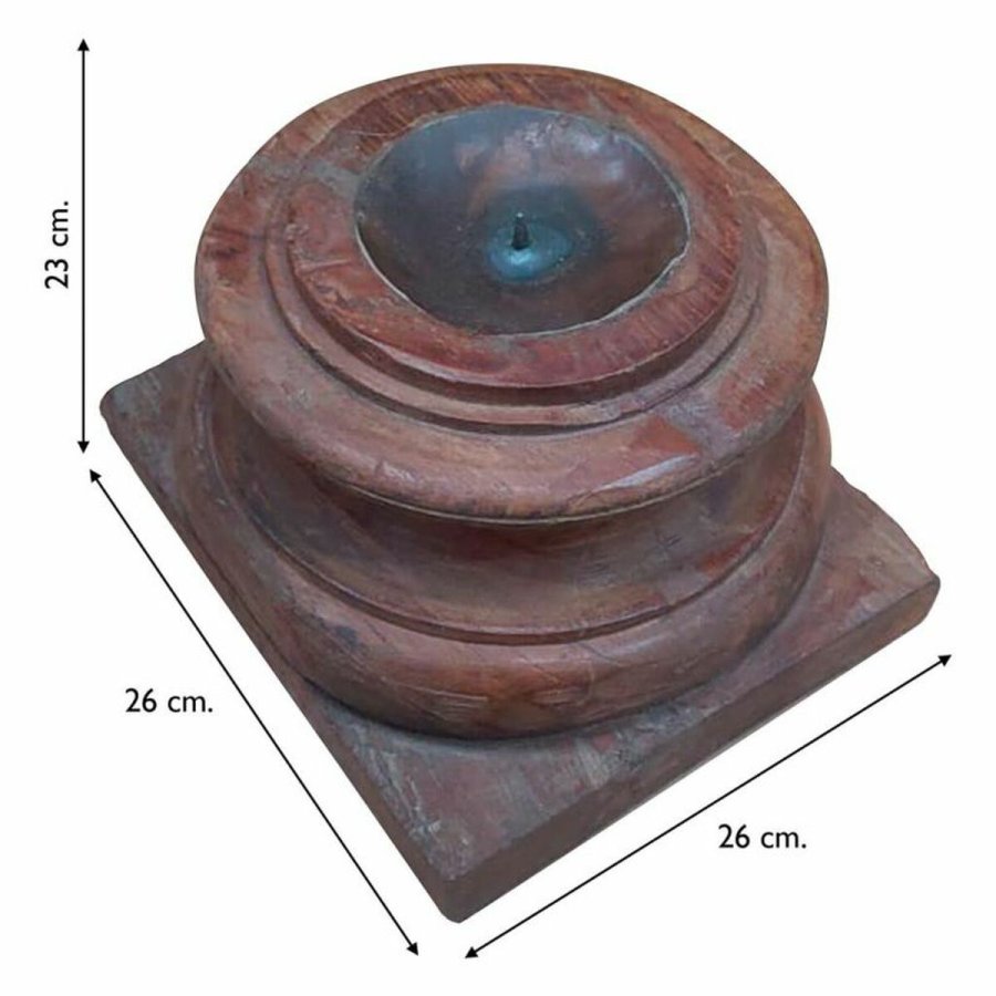 Lysestage Alexandra House Living Brun Genbrugt Tr 26 x 23 x 26 cm #4