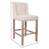 Taburet Alexandra House Living Beige Gummitr 58 x 104 x 48 cm #22
