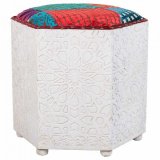 Taburet Alexandra House Living Hvid Mangotr 46 x 41 x 46 cm #22