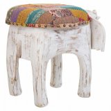 Taburet Alexandra House Living Hvid Mangotr Materiale 51 x 37 x 36 cm Elefant #29