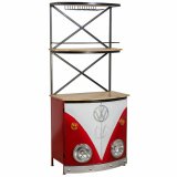 Bar-mbler Alexandra House Living Hvid Natur Marinebl 60 x 180 x 75 cm #1
