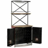 Bar-mbler Alexandra House Living Hvid Natur Marinebl 60 x 180 x 75 cm #9
