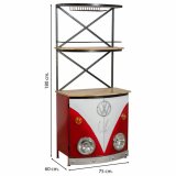 Bar-mbler Alexandra House Living Hvid Natur Marinebl 60 x 180 x 75 cm #17