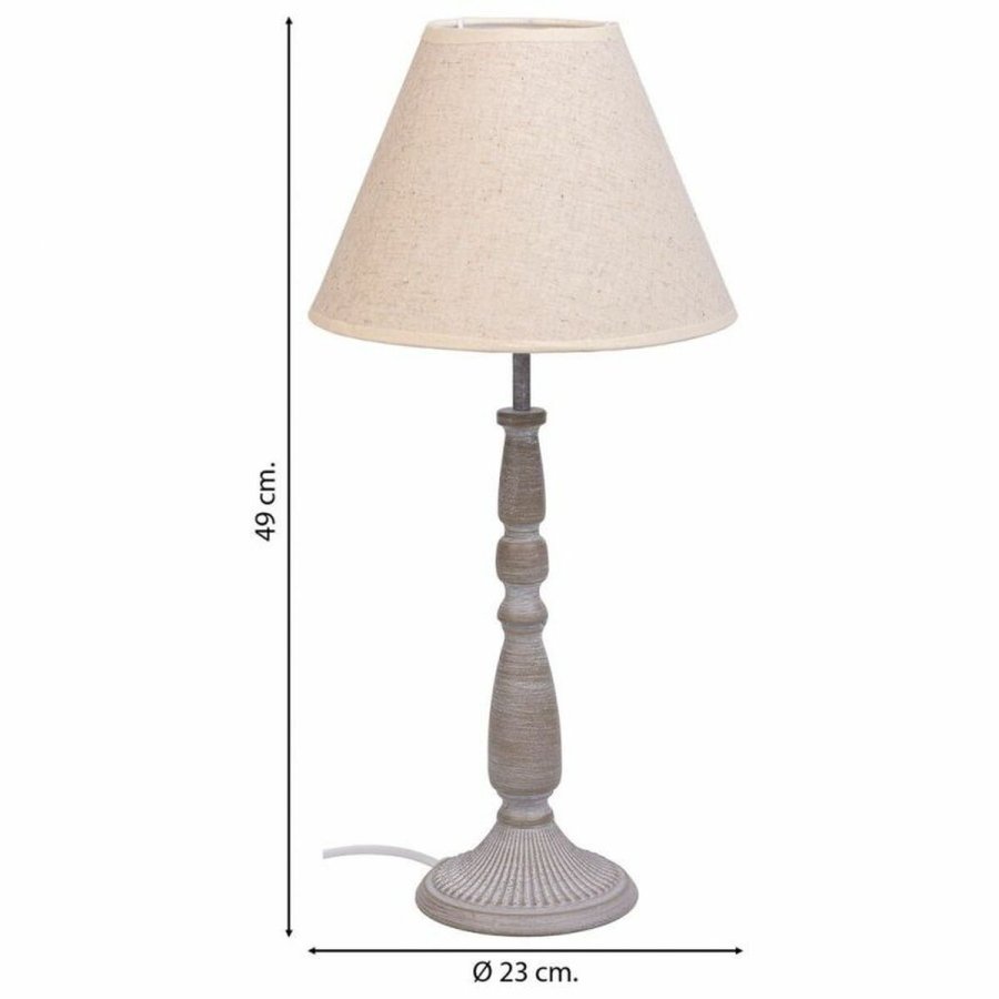 Bordlampe Alexandra House Living Hvid Gr Metal Klde 220-240 V 23 x 49 x 23 cm #5