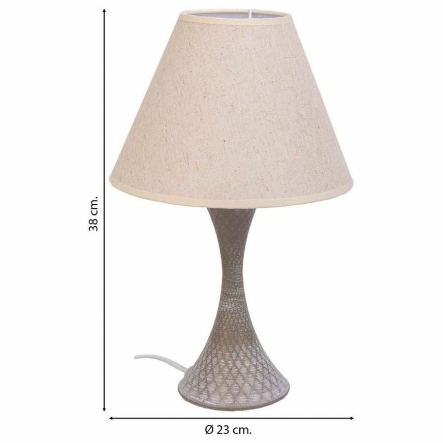 Bordlampe Alexandra House Living Hvid Gr Metal Klde 220-240 V 23 x 38 x 23 cm #5