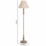 Gulvlampe Alexandra House Living Hvid Gr 220-240 V 38 x 154 x 38 cm #4