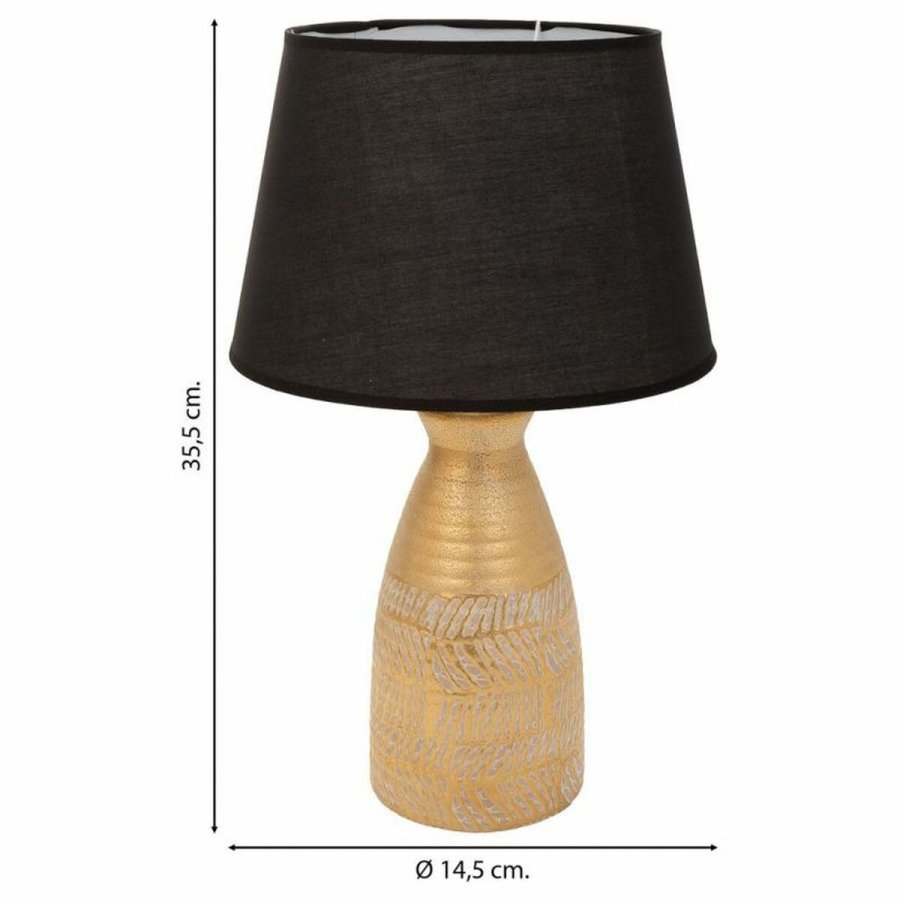 Bordlampe Alexandra House Living Guld Keramik 14 x 35 x 14 cm #4