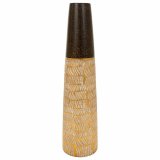 Vase Alexandra House Living Guld Keramik 15 x 61 x 15 cm #1