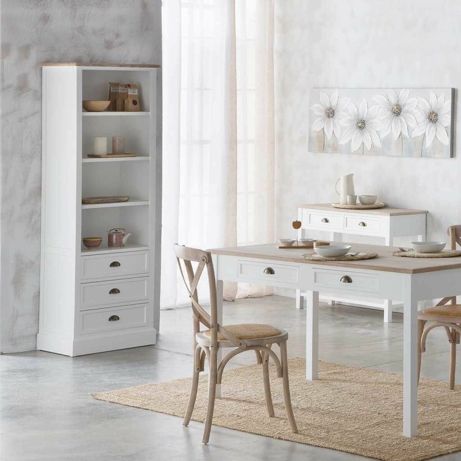 Hylder Alexandra House Living Hvid Brun Zink Legering Tr MDF 40 x 180 x 63 cm #2