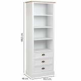 Hylder Alexandra House Living Hvid Brun Zink Legering Tr MDF 40 x 180 x 63 cm #4