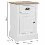 Natbord Alexandra House Living Hvid Brun 35 x 63 x 41 cm #29