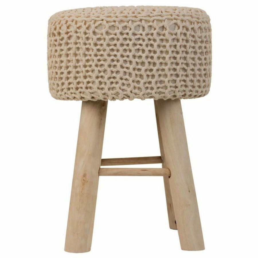 Taburet Alexandra House Living Fldefarvet Bambus Fyrretr Svamp Tr MDF 32 x 44 x 32 cm #15