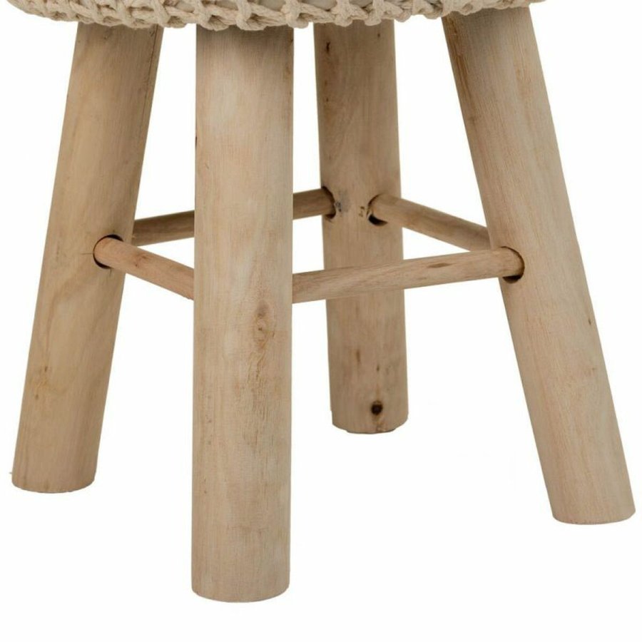 Taburet Alexandra House Living Fldefarvet Bambus Fyrretr Svamp Tr MDF 32 x 44 x 32 cm #43