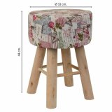 Taburet Alexandra House Living Pink Bambus Fyrretr Svamp Tr MDF 32 x 44 x 32 cm #29