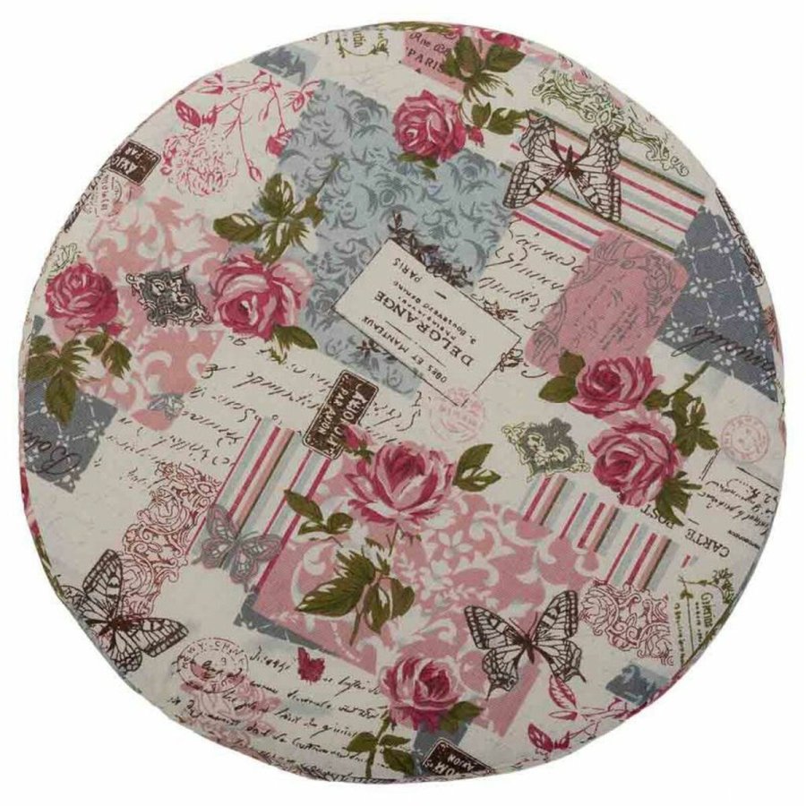 Taburet Alexandra House Living Pink Bambus Fyrretr Svamp Tr MDF 32 x 44 x 32 cm #36