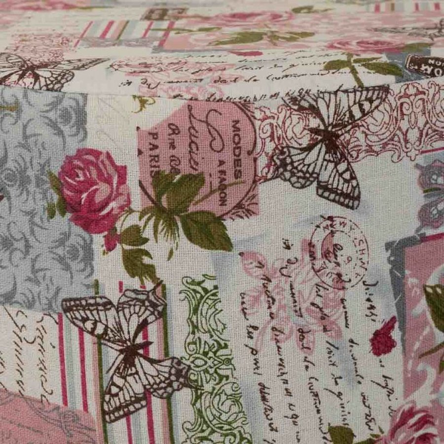 Taburet Alexandra House Living Pink Bambus Fyrretr Svamp Tr MDF 32 x 44 x 32 cm #43