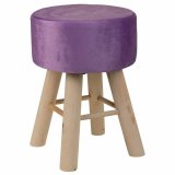 Taburet Alexandra House Living Lilla Fljl Bambus Fyrretr Svamp Tr MDF 32 x 44 x 32 cm #1